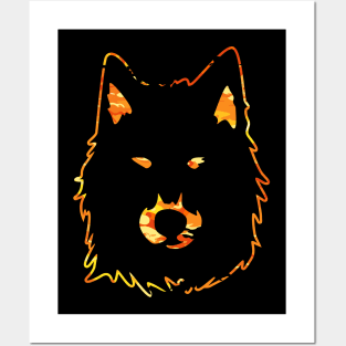 wolf face Posters and Art